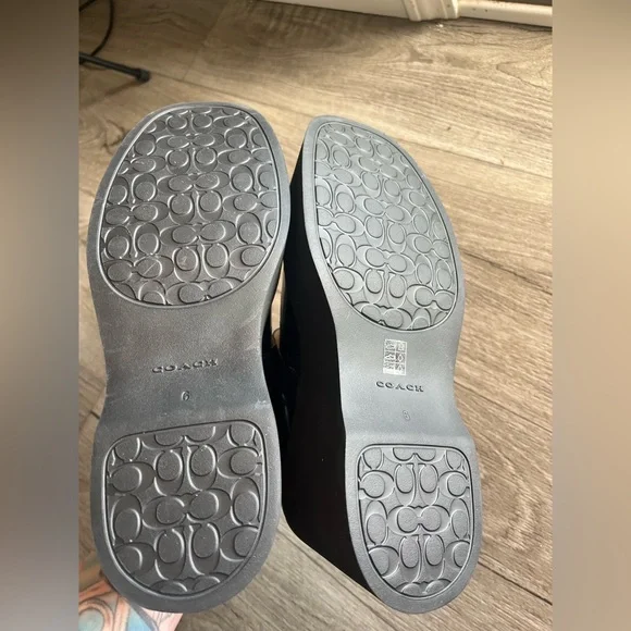 NEW COACH Women's Tea Rose Platform Mary Janes in black size 6 shoes - Picture 8 of 11